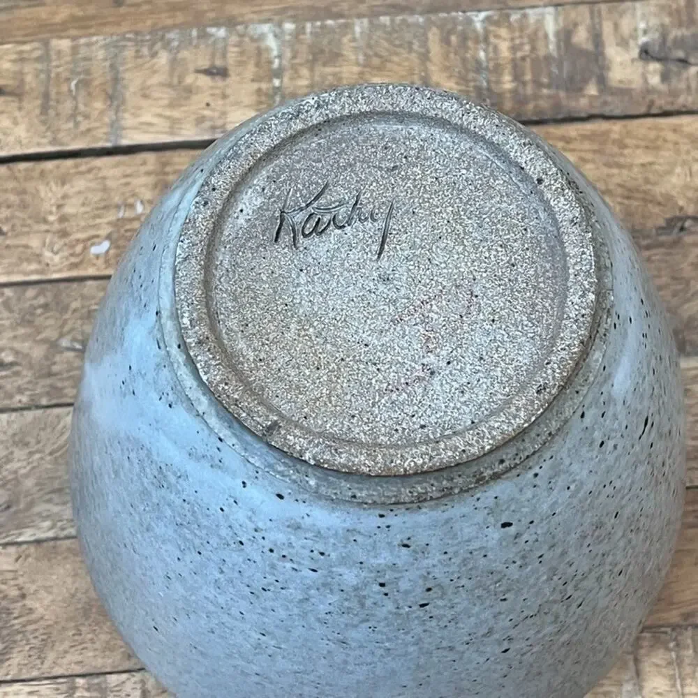 Vintage Handmade Pottery Stoneware Vase 8.5